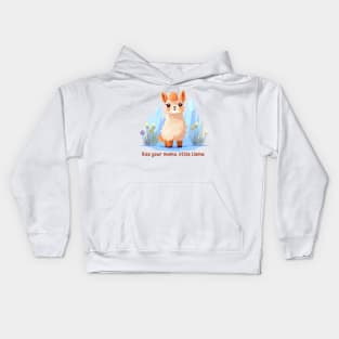 Kiss your mama, little Llama Kids Hoodie